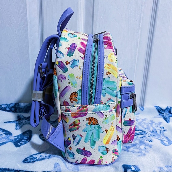 NWT 🔮 Loungefly Disney Crystal Sidekicks All Over Print Backpack - Picture 6 of 7